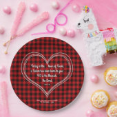 Red Buffalo Pattern Bible Verse Weihnachten Pappteller (Party)