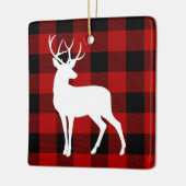 Red Buffalo Pläd & White Deer | Personal Name Keramikornament (Links)