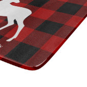 Red Buffalo Pläd & White Deer | Personal Name Schneidebrett (Ecke)