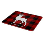 Red Buffalo Pläd & White Deer | Personal Name Schneidebrett (Ecke)
