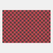 Red Buffalo Plaid Checkered Geschenkpapier Set (Vorderseite)