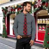 Red Buffalo Plaid Custom Monogram Krawatte