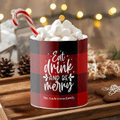 Red Buffalo Plaid “Eat, Drink & Be Merry" Tasse