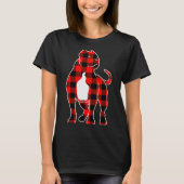 Red Buffalo Plaid Pajama American Bully Christmas T-Shirt (Vorderseite)