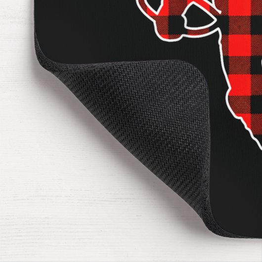 Red Buffalo Plaid Pajama Astronaut Christmas Mousepad (Ecke)