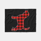 Red Buffalo Plaid Pajama Beagle Christmas Dog Love Fleecedecke (Vorderseite (Horizontal))