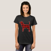 Red Buffalo Plaid Pajama Beagle Christmas Dog Love T-Shirt (Vorne ganz)