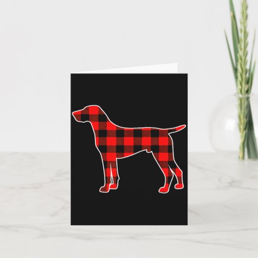 Red Buffalo Plaid Pajama Gsp Christmas Dog Lover M Karte (Vorderseite)