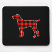 Red Buffalo Plaid Pajama Gsp Christmas Dog Lover M Mousepad (Vorne)