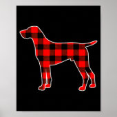 Red Buffalo Plaid Pajama Gsp Christmas Dog Lover M Poster (Vorne)