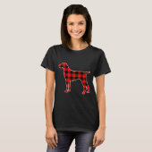 Red Buffalo Plaid Pajama Gsp Christmas Dog Lover M T-Shirt (Vorne ganz)