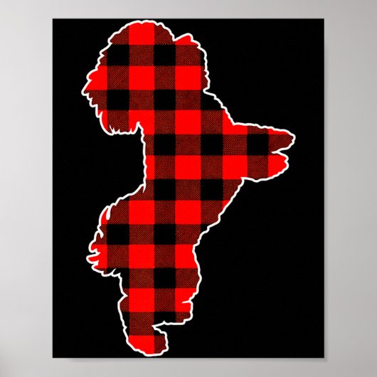 Red Buffalo Plaid Pajama Westie Christmas Dog Love Poster (Vorne)