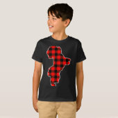 Red Buffalo Plaid Pajama Westie Christmas Dog Love T-Shirt (Vorne ganz)