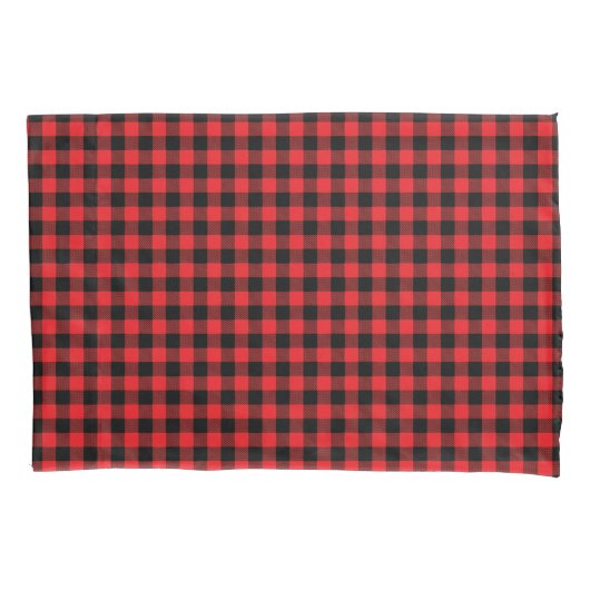Red Buffalo Plaid Pillowcase Kissenbezug (Vorderseite)
