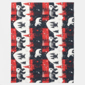 Red Buffalo Plaid Polar Bear Fleecedecke (Vorderseite)