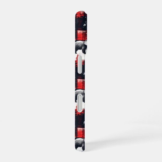 Red Buffalo Plaid Polar Bear iPhone 16 Hülle (Rechte Seite)