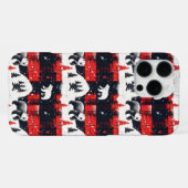 Red Buffalo Plaid Polar Bear iPhone Hülle (Rückseite (Horizontal))