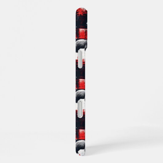 Red Buffalo Plaid Polar Bear iPhone Hülle (Rechte Seite)