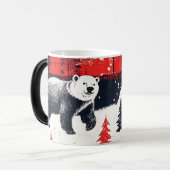 Red Buffalo Plaid Polar Bear Verwandlungstasse (Vorderseite Links)