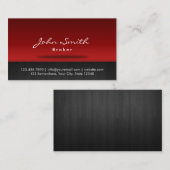 Red Bühne Real Anwesen Broker Business Card Visitenkarte (Vorne/Hinten)