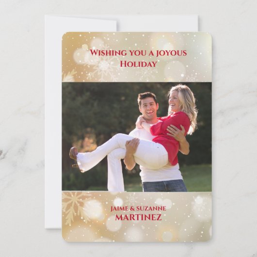 Red Bulbs Feliz Navidad Fotovorlage Weihnachten (Rückseite)