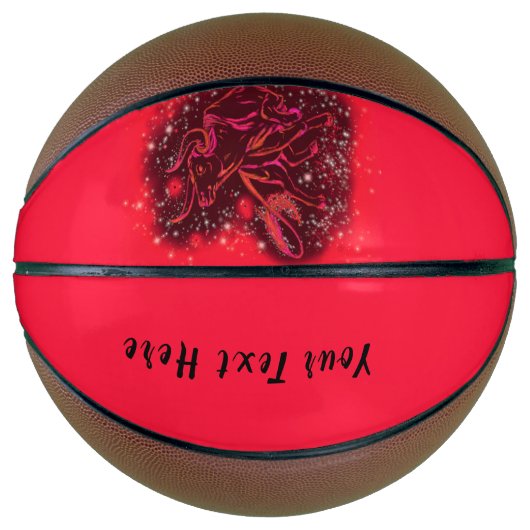 Red Bull Basketball mit benutzerdefiniertem Text (Vorderseite)