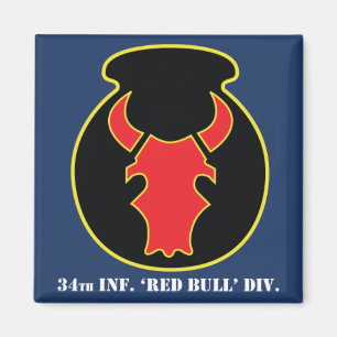 Red Bull CSIB-Blick Emblem, w/Army Blauhintergrund Magnet