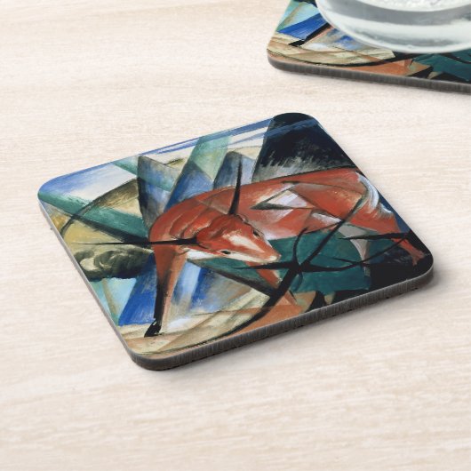 Red Bull (Gouache auf Papier) Getränkeuntersetzer (Linke Seite)