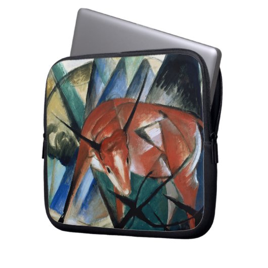 Red Bull (Gouache auf Papier) Laptopschutzhülle (Vorderseite Links)