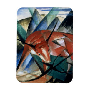 Red Bull (Gouache auf Papier) Magnet