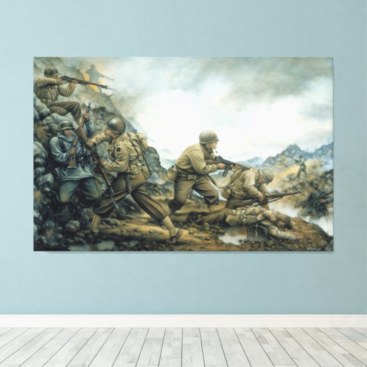 Red Bull in der Winterlinie von Donna Neary Print Leinwanddruck (Insitu (Holzboden))