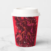 Red Bull läuft in Starry Night Paper Cups Pappbecher (Rückseite)