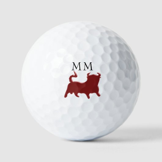 Red Bull Mit Monogramm Golf Balls Golfball (Vorderseite)