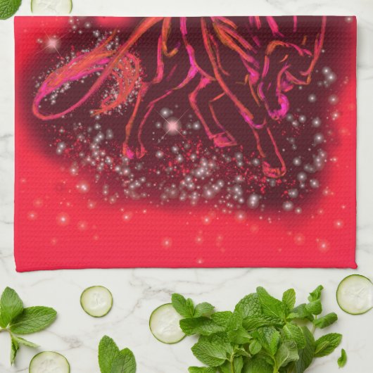 Red Bull Running Kitchen Handtuch Starry Night (Gefaltet)