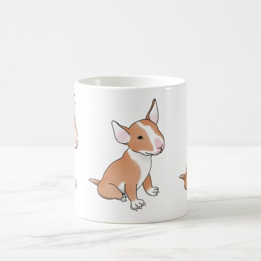 Red Bull Terrier Welpe Tasse (Mittel)