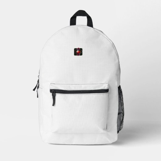 Red Bullet Eleganto White Bedruckter Rucksack (Vorderseite)