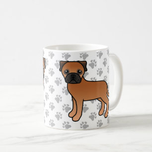 Red Bullmastiff Niedlich Cartoon Dog Kaffeetasse