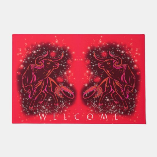 Red Bulls Doormat rundet in der Starry Night Willk Fußmatte (Vorderseite)