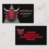 Red Bulls Head im Schwarzen Hintergrund auf einer Visitenkarte (Vorne/Hinten)