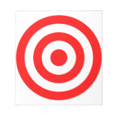 Red Bullseye Target Notizblock (Vorderseite)