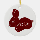 Red Bunnies 2023 Keramik Ornament (Vorne)
