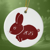 Red Bunnies 2023 Keramik Ornament