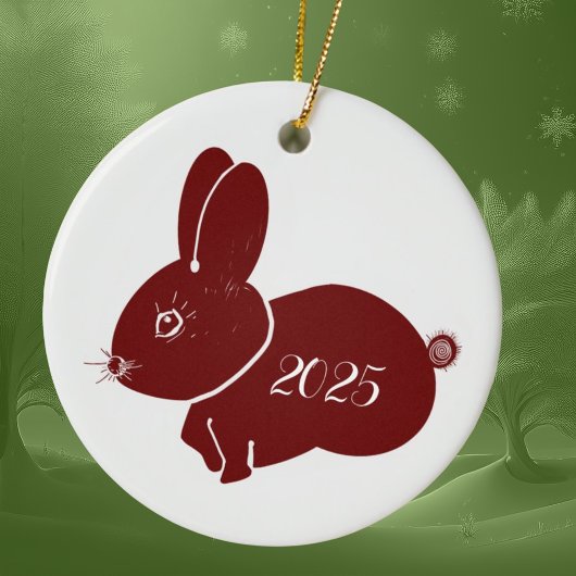 Red Bunnies 2023 Keramik Ornament