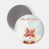 Red Bunny Danke Magnet (Vorderseite/Rückseite)