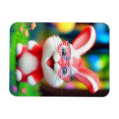 Red Bunny Wearing American Glasses-44244 Magnet (Horizontal)