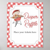 Red Burger GRILLEN Baby Duwer Diaper Raffles Poster (Vorne)