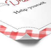 Red Burger GRILLEN Baby Shower Drinks Poster (Ecke)