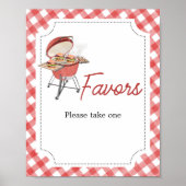 Red Burger GRILLEN Baby Shower Favoriten Poster (Vorne)