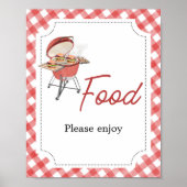 Red Burger GRILLEN Baby Showfood Poster (Vorne)