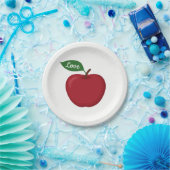 Red Burgund Apple Rustic Country Wedding Party Pappteller (Party)